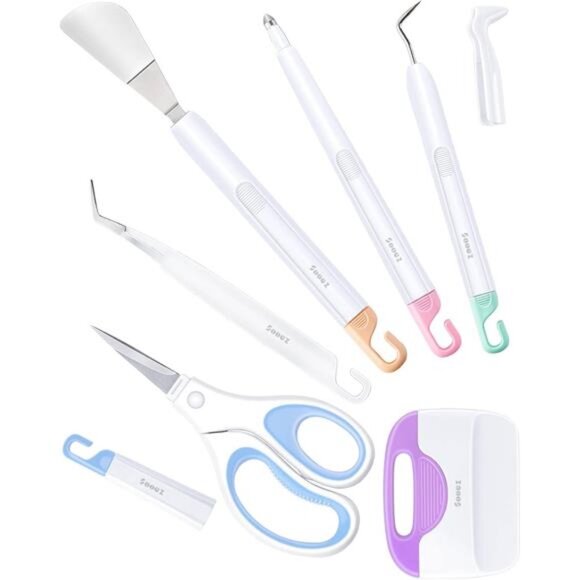Tools for Vinyl, 6PCS Basic Tools Set fits Cricut,Precision Craft Vinyl Tool Kit - Picture 1 of 8